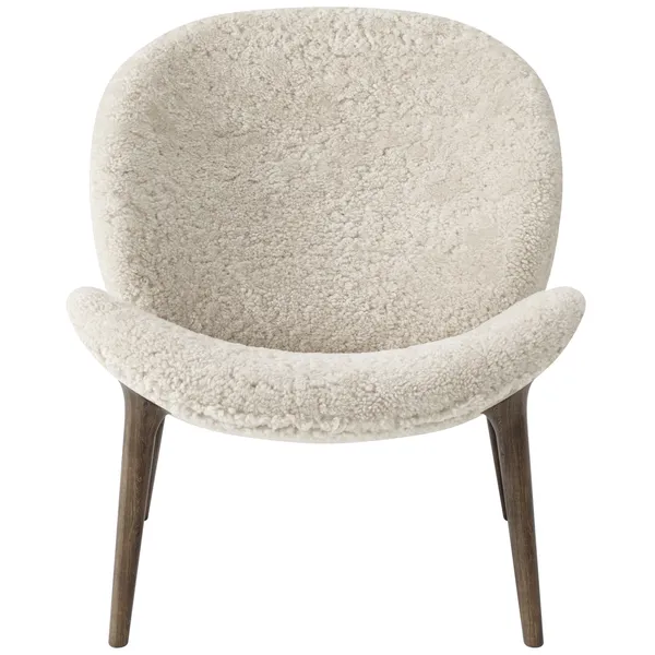 Lodge Lenestol Lav Rygg Mørk Eik / Curly 09 Off-White