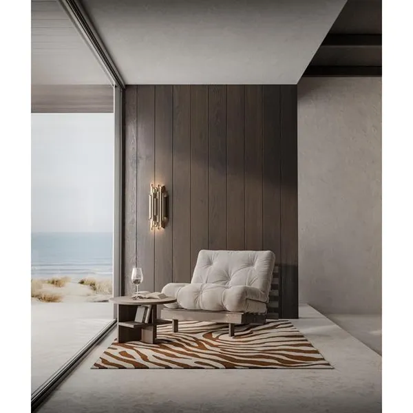 Roots 90 Loungefåtölj Furu / Beige