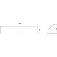 B5 Hylle Lakkert Eik 100x21 cm