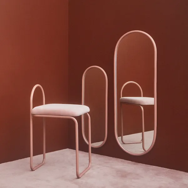 Angui Spejl 108 cm Rose