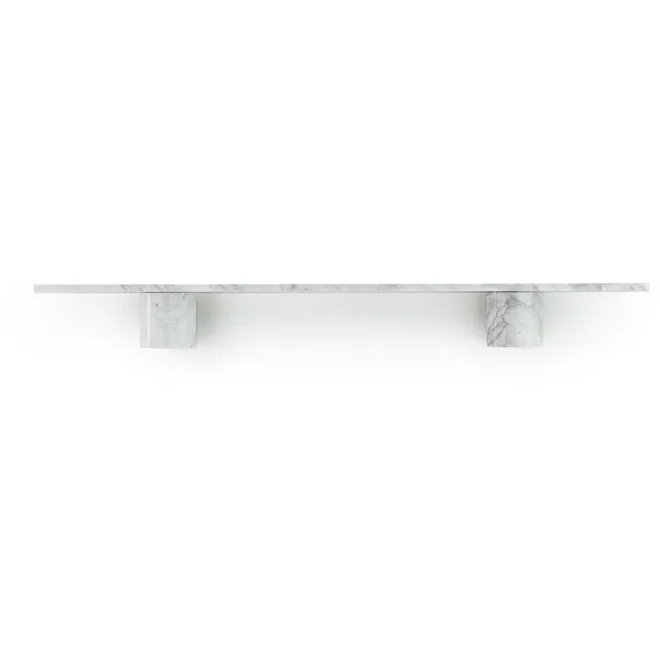 Sten Væghylde 120 cm Hvid Marmor
