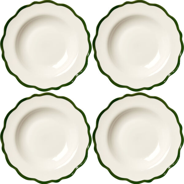 Fleur Skål 23 cm 4-pack Mörkgrön