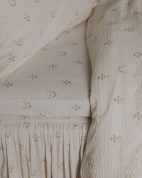 La Fraise Seersucker Fitted Sheet Single 90x200 cm