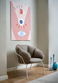 Same Easy Lenestol Taupe / Hvit