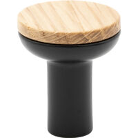 Bis Knop Ø24 mm Eg/Sort