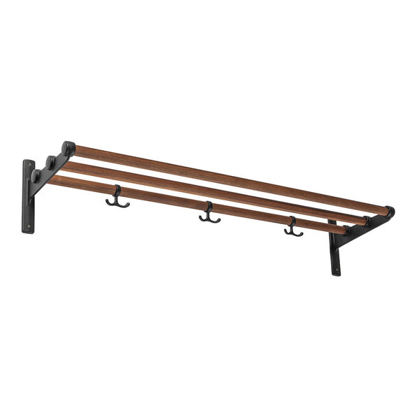 Nostalgi Hat Rack/Shoe Rack Black Fittings Hattehylde Sort Valnød