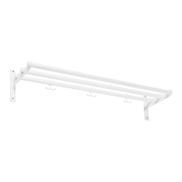 Nostalgi Hattehylde / Skohylde 100 cm Hvid / Hvid