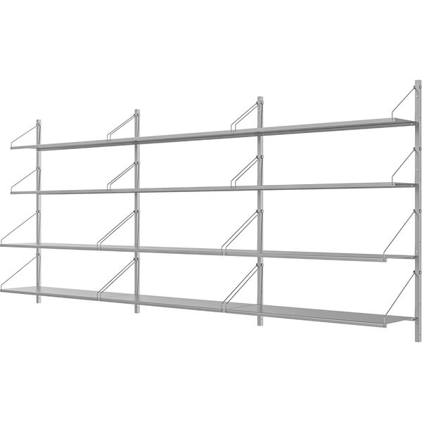 Library Hylle 108x246 cm Rustfritt Stål