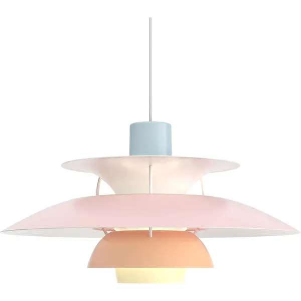 PH 5 Pendel Pastel Blå / Rosa / Fersken