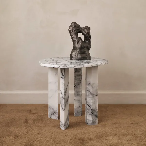 Taula Sidebord Ø544 cm Hvidt / Trækulsfarvet