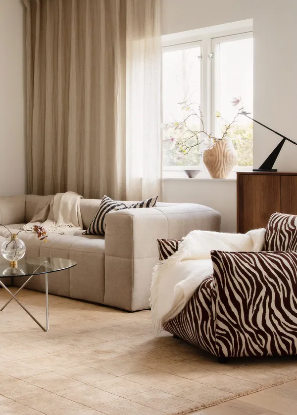 Le Petite Fåtölj Zebra Brun / Vit