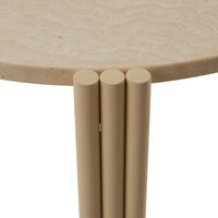Tribus Sofabord Fremstillet af stål 80 cm Sand/Travertin