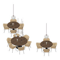 Midst Spisebord Ø160 cm Olieret Egetræ / Sort