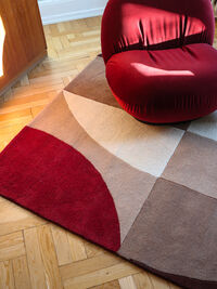Window Villamatto 180x270 cm Burgundinpunainen