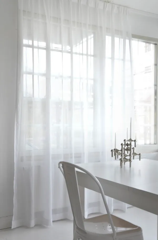Grace Gardin Dobbel Bredde 290x250 cm Kritthvit