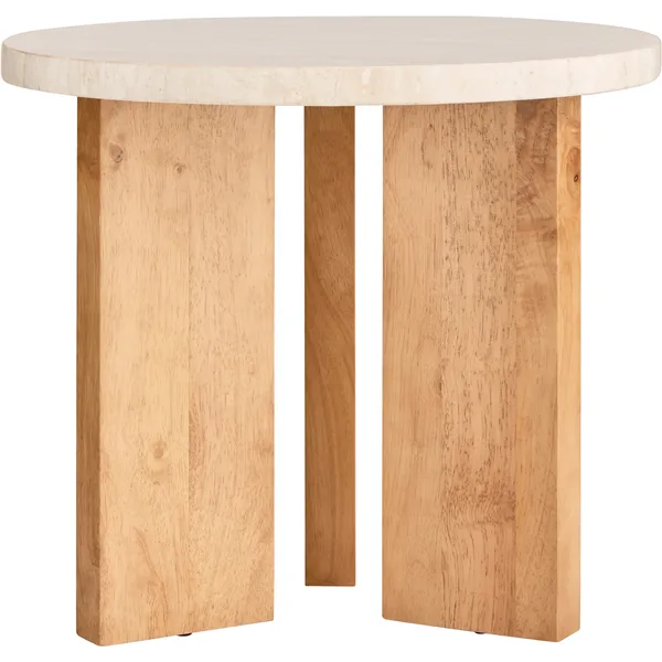 Eden Sidebord 50 cm Eik / Lys Sten