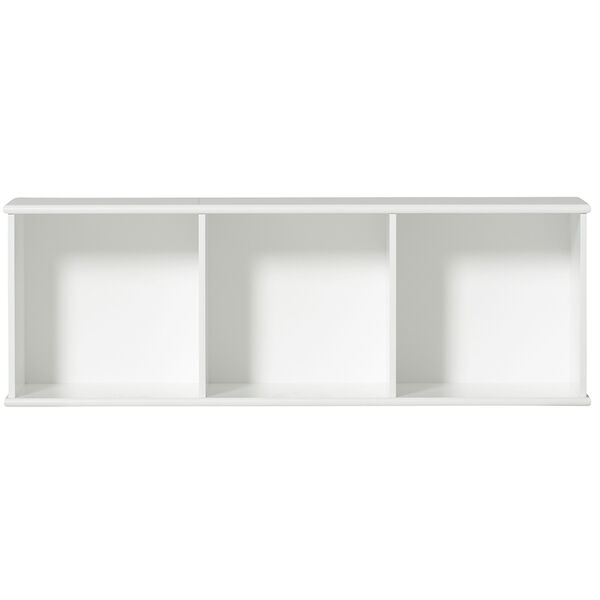 Wood Hyllenhet 3x1 Horisontal med Stöd Vit
