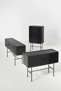 ARRAY Senkki 120 cm Musta Maalattu Tammi
