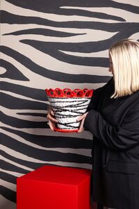Patty Krukke 30 cm Rød Zebra