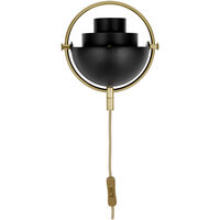 Multi-Lite Vegglampe Black Brass