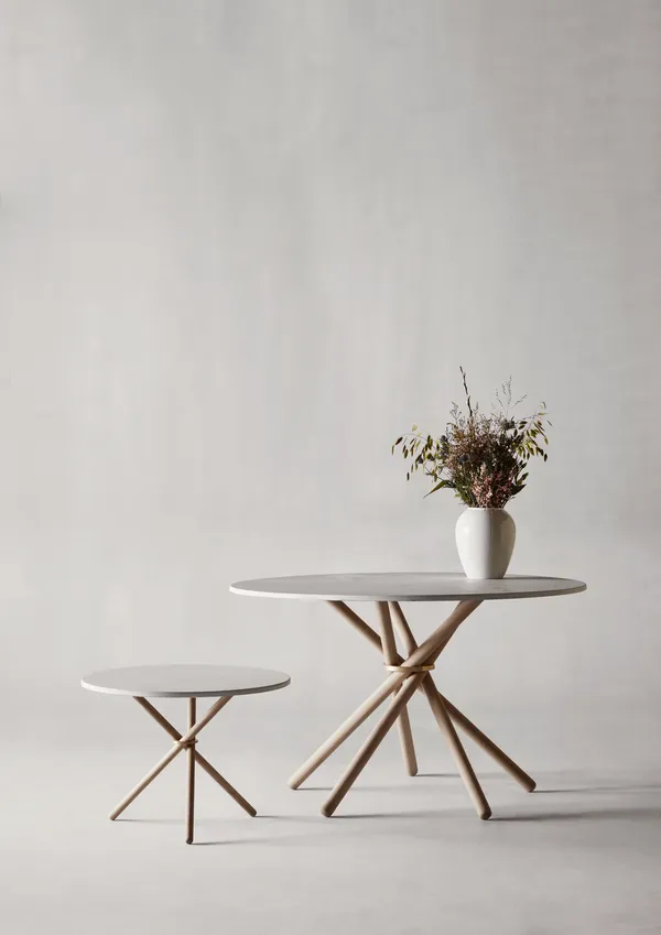 Daphne Sohvapöytä 65 cm Vaalea Betoni / Vaalea Tammi