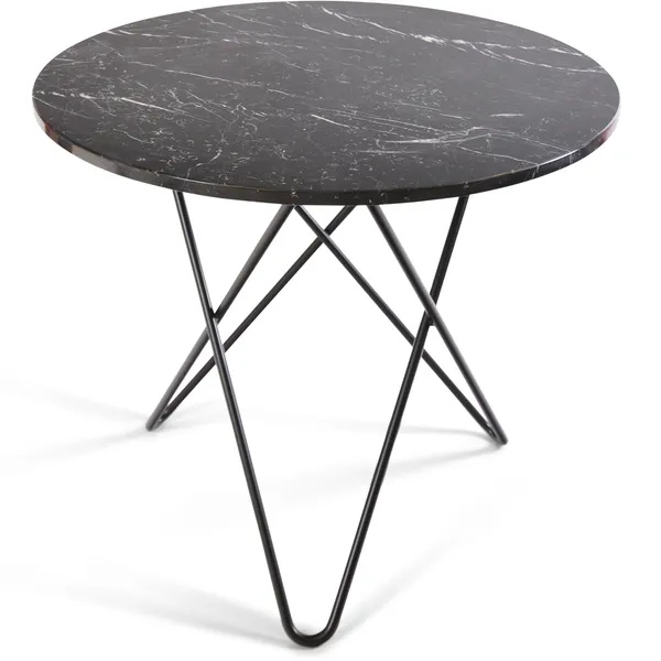 O Spisebord Sort/Grøn Marmor