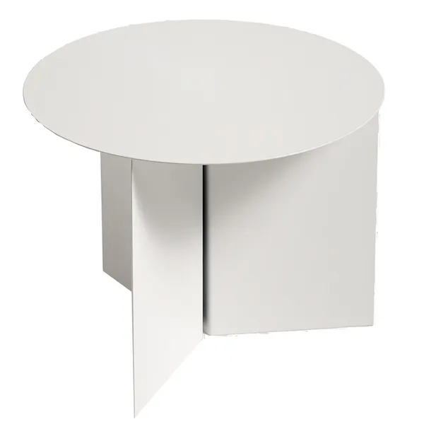 Slit Round Bord Hvid