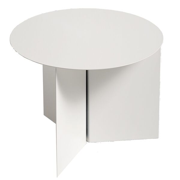 Slit Round Bord Hvid