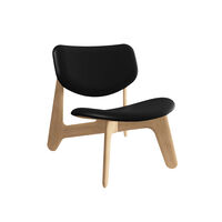 Slab Loungestol Naturlig / Sort Skinn