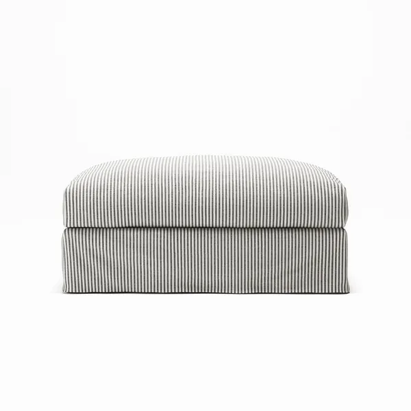 Klädsel Till Le Grand Air Fotpall Linne Ash Stripe