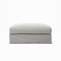 Klädsel Till Le Grand Air Fotpall Linne Ash Stripe
