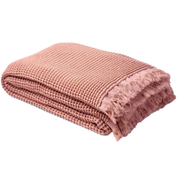 Våffla Plaid 130x200 cm Dusty Pink