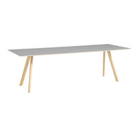 CPH30 Pöytä 90x250 cm Vesipohjaisella Lakalla Käsitelty Tammi/Harmaa Linoleumi