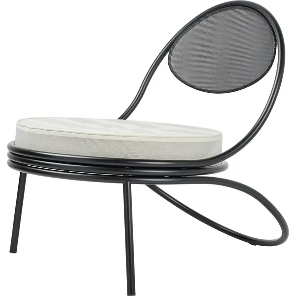Copacabana Loungestol Sort / Leslie Stripe 020