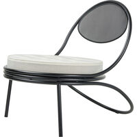 Copacabana Loungestol Sort / Leslie Stripe 020