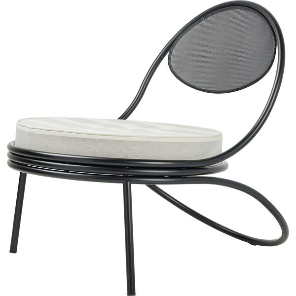 Copacabana Loungestol Sort / Leslie Stripe 020
