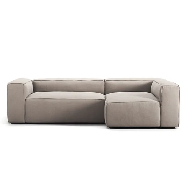 Grand 3-Seter Sofa Divan Høyre Sandshell Beige