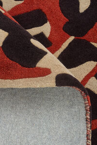 Leopard Ullmatta 250x350 cm Röd