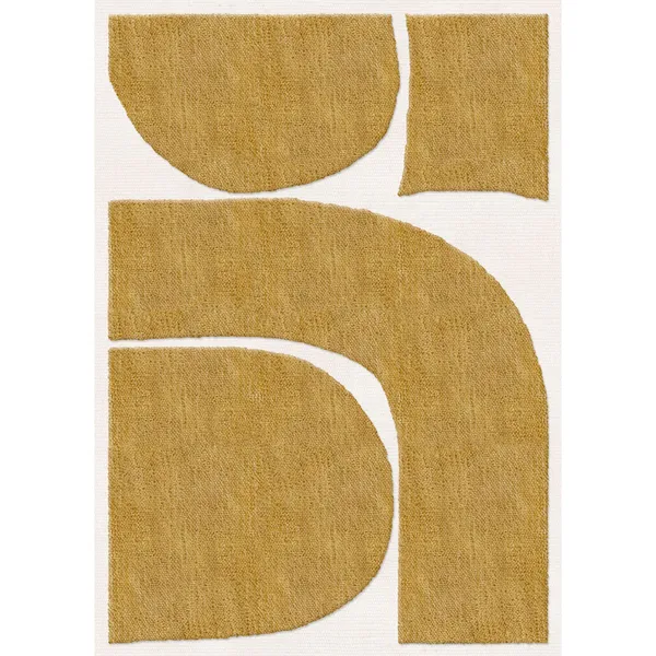 Gotland Rauk Uldgulvtæppe Sunflower Yellow 180x270 cm