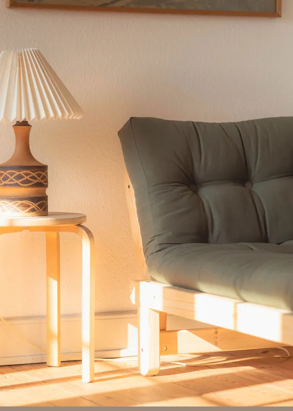 Beat Soffa Med Madrass Lackerad / Linen