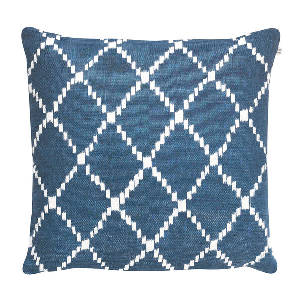 Ikat Kerela Pudebetræk 50x50cm Blå/ Hvid