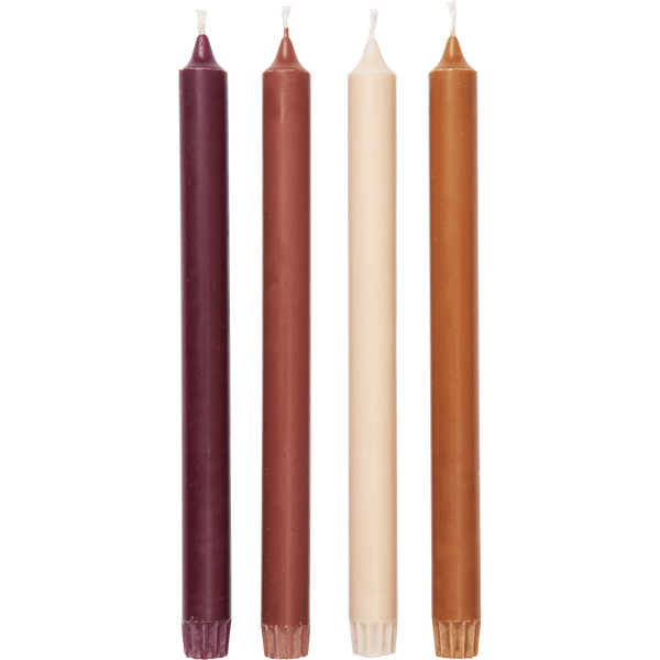 Pure Stearinlys 30 cm 4-pk Roseate Blend