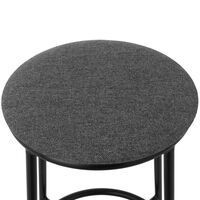 Circa Barstool 65 cm Black Steel Barstol Skum Mørkegrå