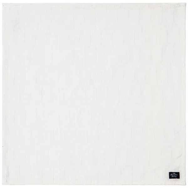White Jacquard Cotton Servett 50x50 cm Vit