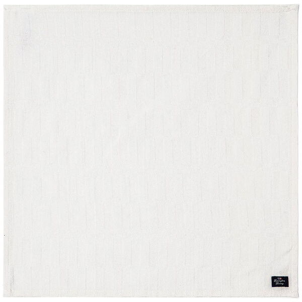 White Jacquard Cotton Serviett 50x50 cm Hvit
