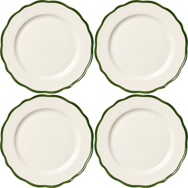 Fleur Tallerken 28 cm 4-pk Mørkegrønn