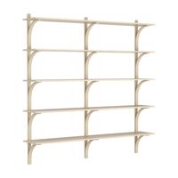Levi Wall Shelf 180 cm Big Aluminium / Naturlack Ash