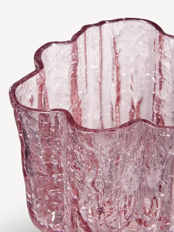 Crackle Vaasi 121 mm Pinkki