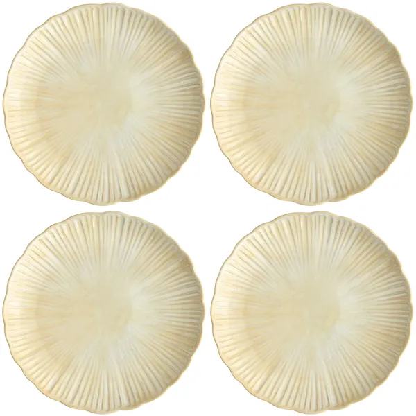 Daisy Tallrik 4-pack Cream 22 cm