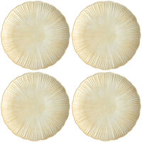 Daisy Tallrik 4-pack Cream 22 cm